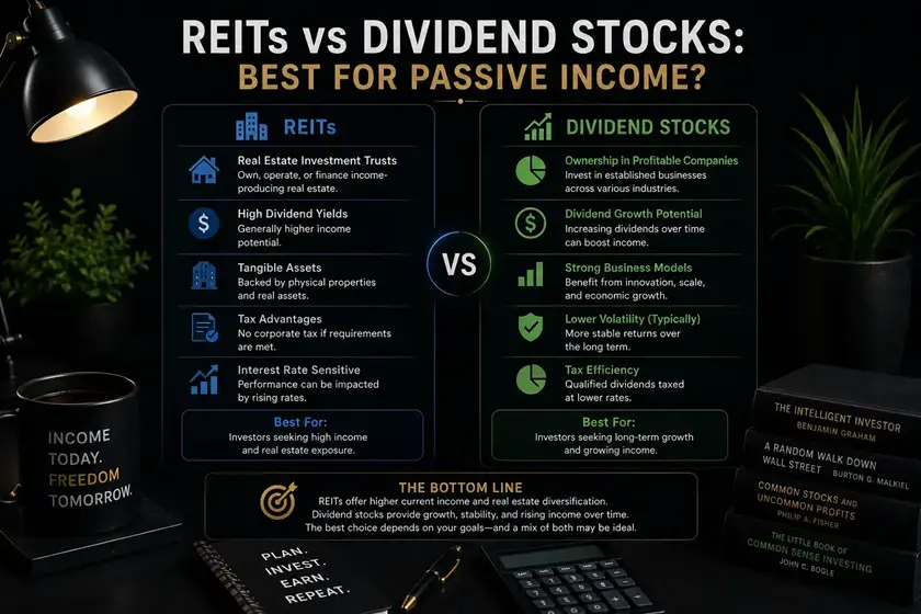 REITs vs Dividend Stocks: Best for Passive Income in 2026?